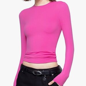 Pumiey Hot Pink Long Sleeve‎ Top